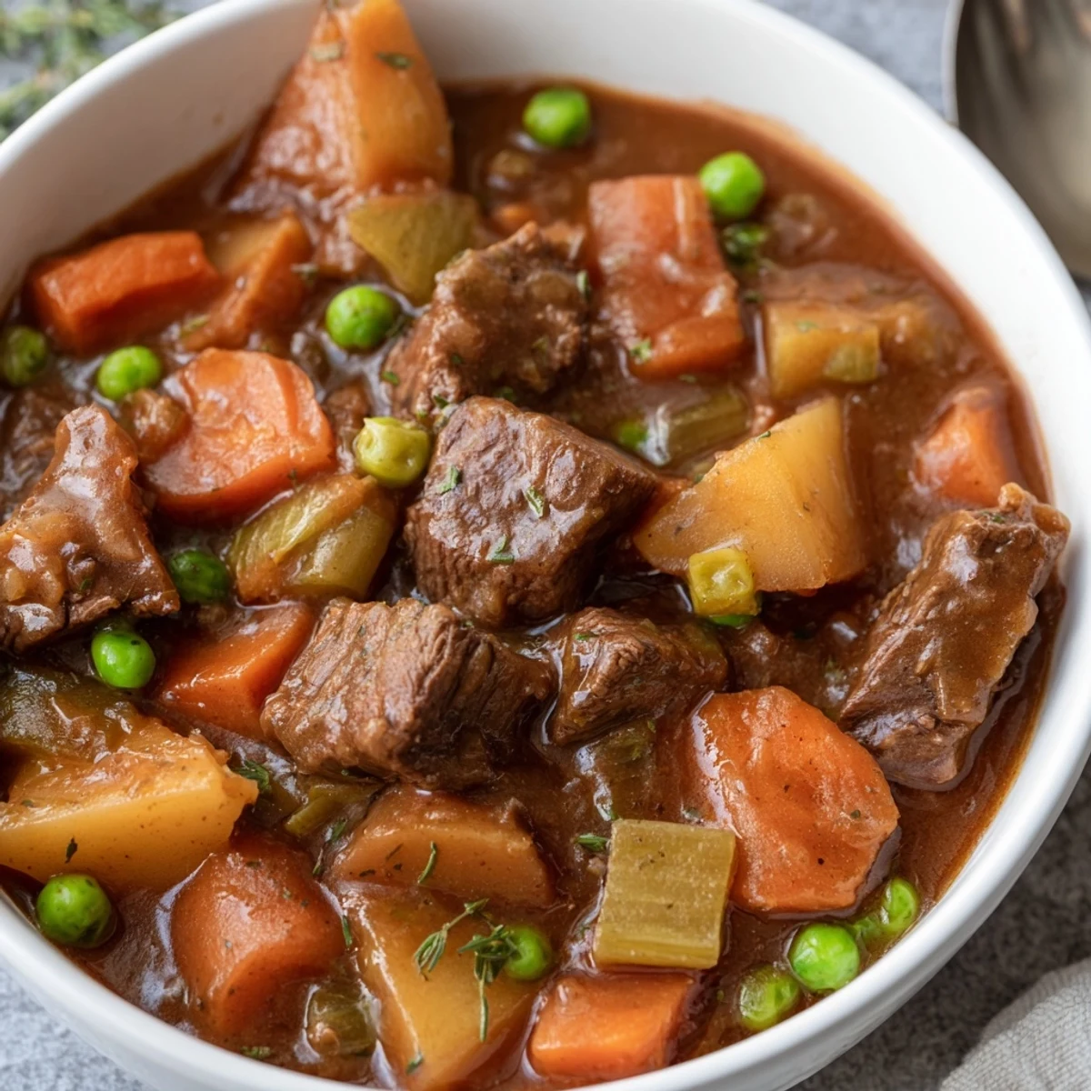 Rich, flavorful beef and vegetable stew perfect for cozy evenings with crusty bread.
