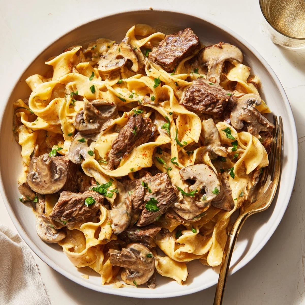 One-Pan Beef Stroganoff