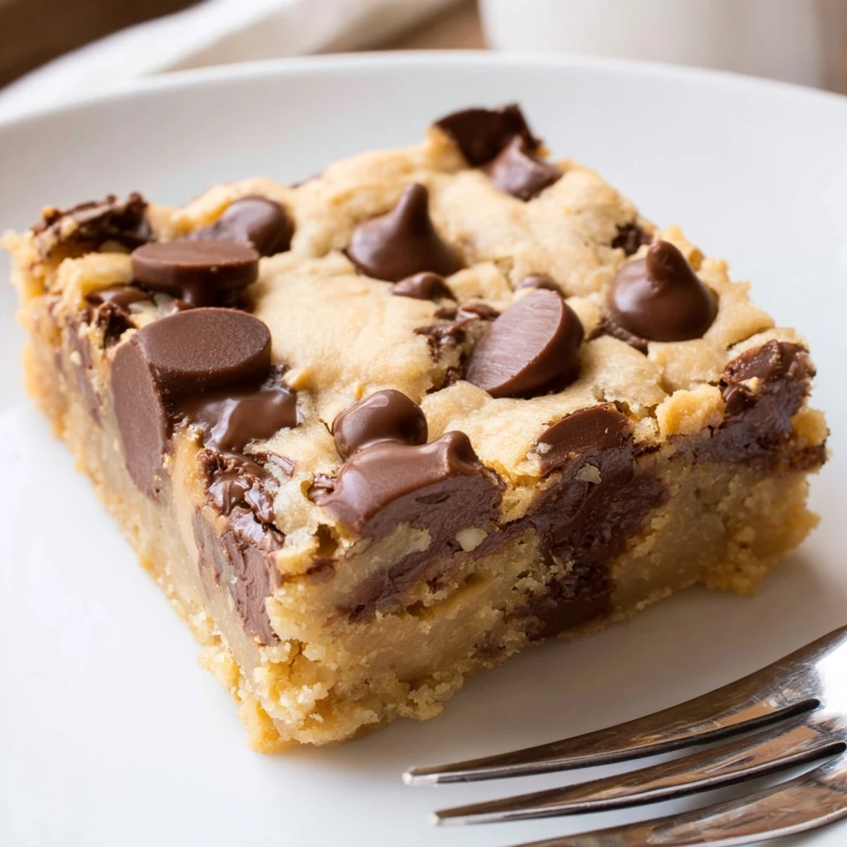 Decadent Gooey Peanut Butter Chocolate Bars served warm with a scoop of ice cream.  