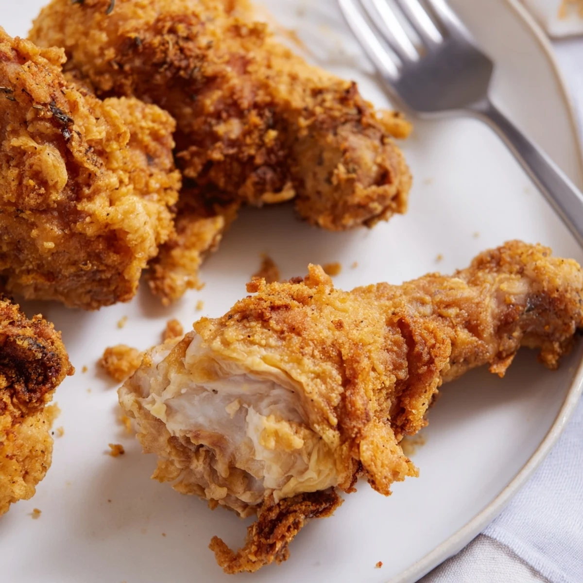 Deliciously light crispy oven fried chicken, perfectly baked for a healthier twist.  