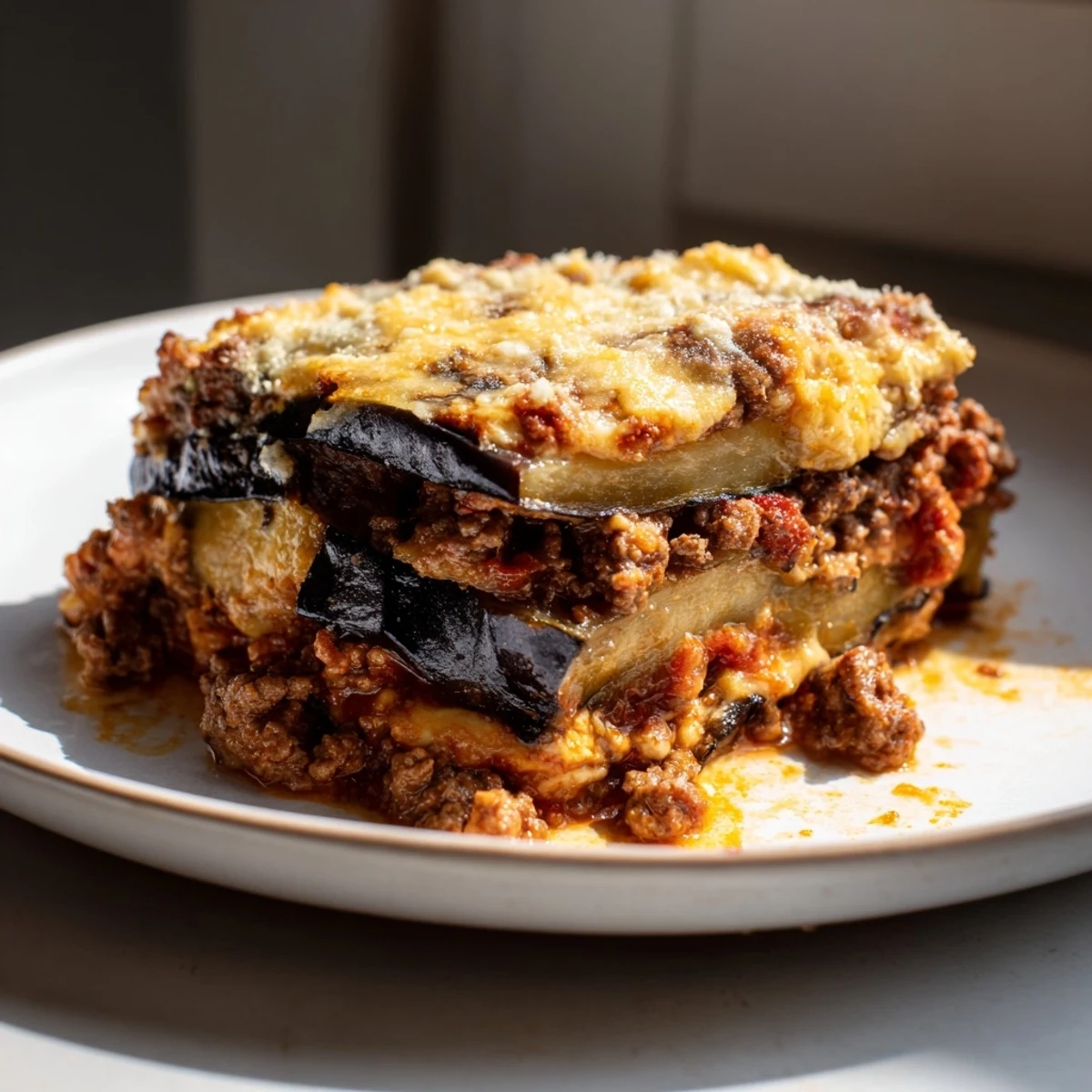 Moussaka Beef Eggplant Layers