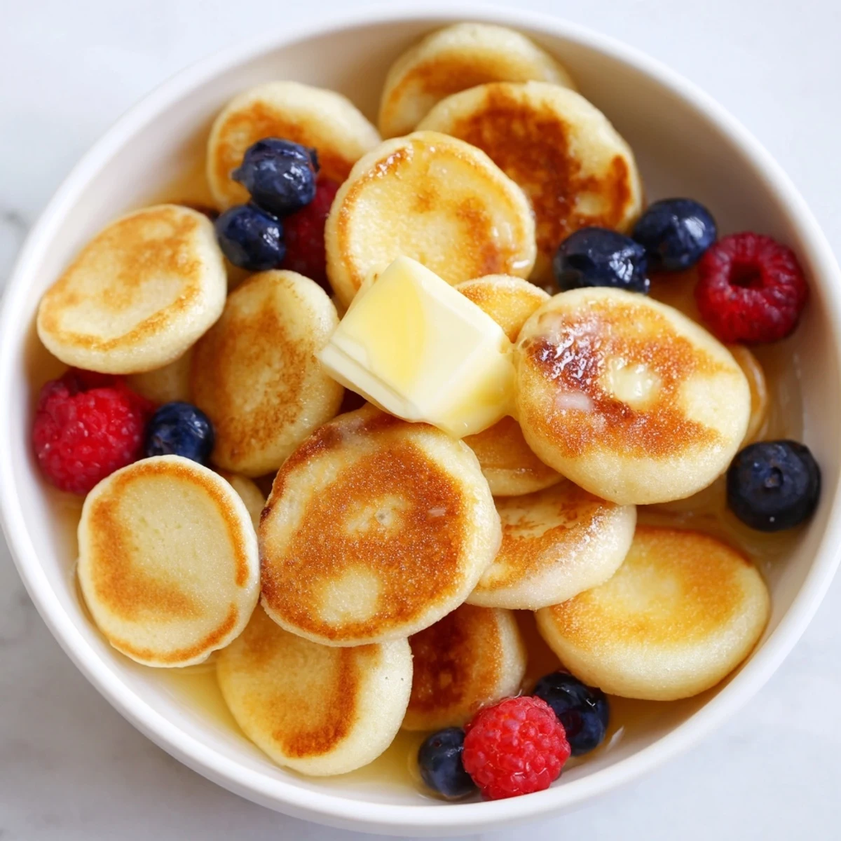 Picture a bowl of fluffy, bite-sized pancake cereal, perfectly browned and ready to be drizzled with sweet syrup.