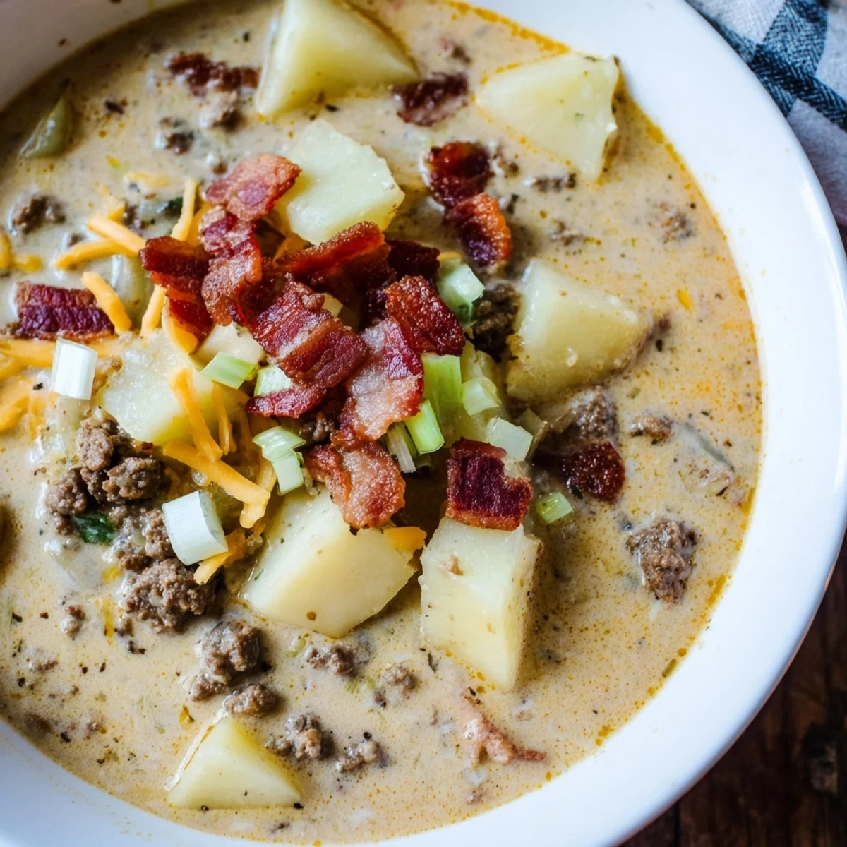 Crockpot Cheeseburger Soup