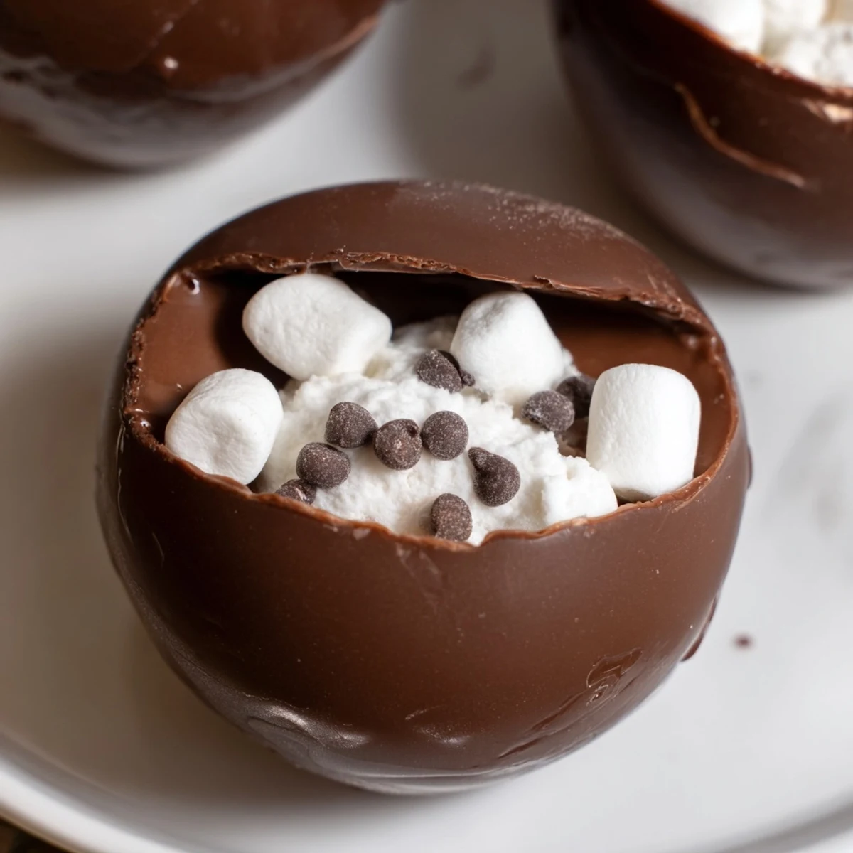 These homemade hot cocoa bomb cups, ready to melt in hot milk, make a cozy treat.