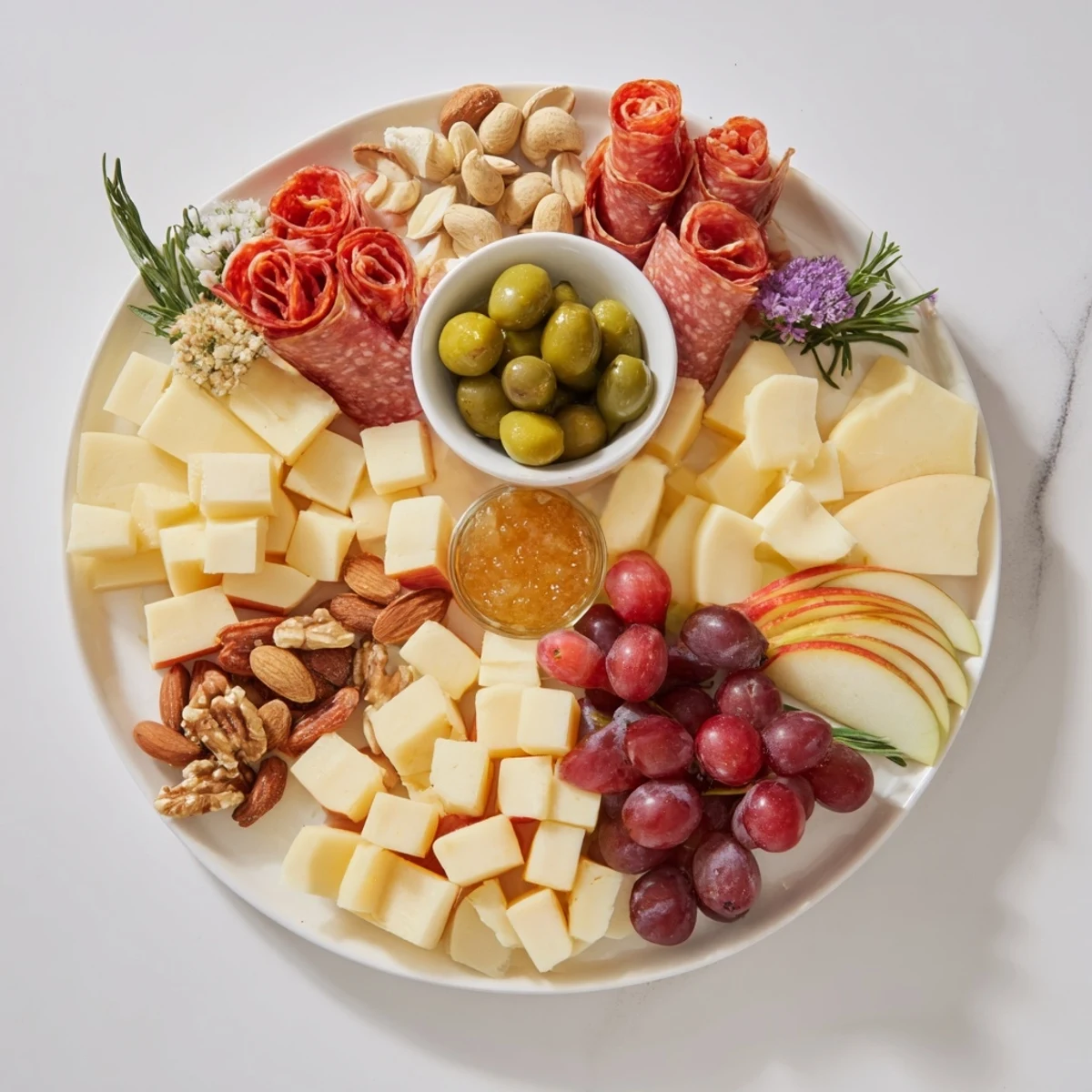 Star-Shaped Appetizer Board, a colorful spread of cheeses, meats, and fruits ready to serve.