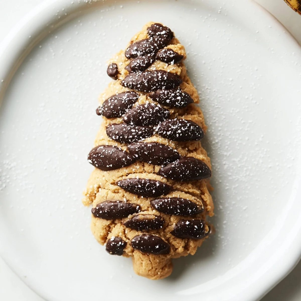 Freshly baked Pinecone Shaped Peanut Butter Cookies, golden brown and perfectly textured, ready to enjoy.