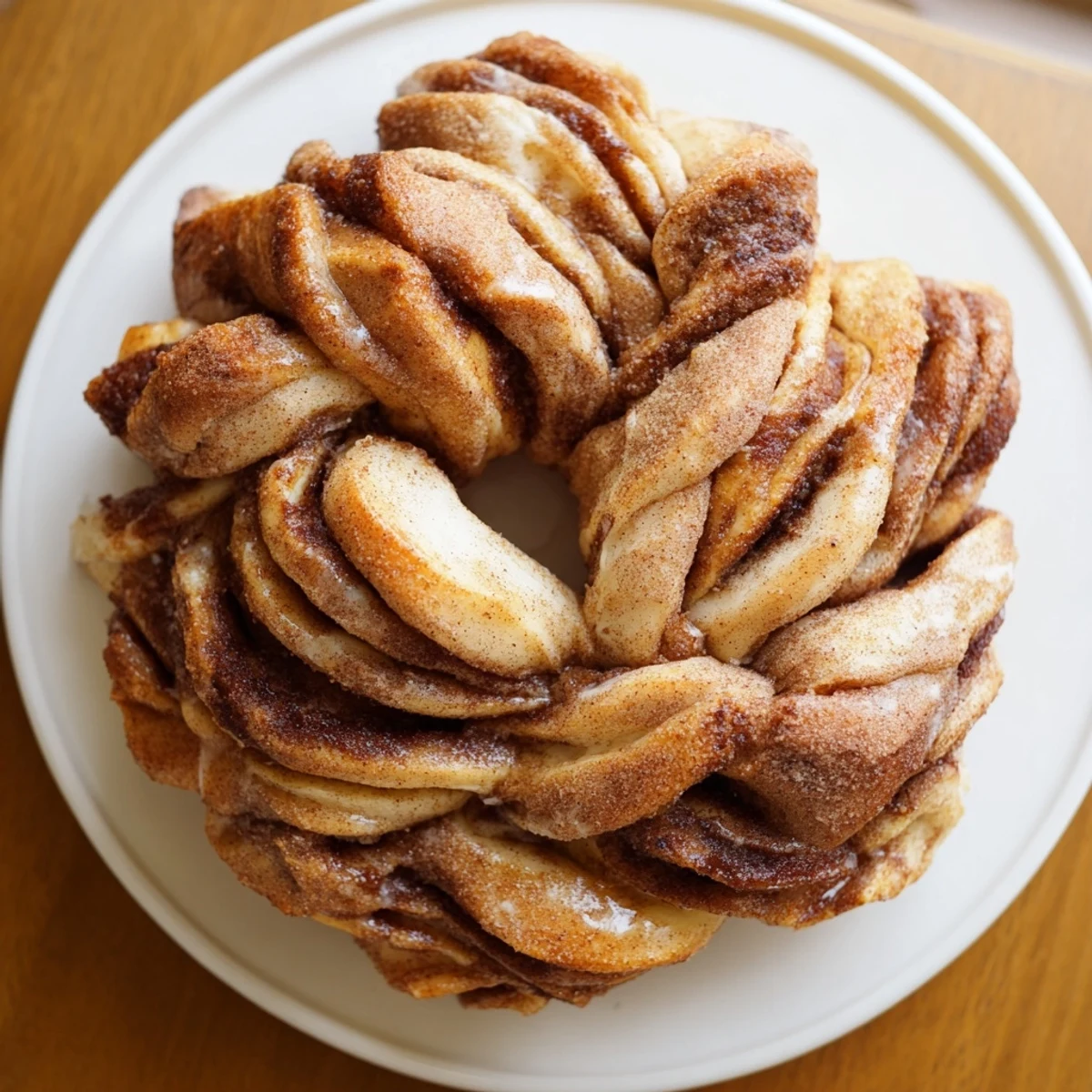 Rich and swirled Cinnamon Swirl Christmas Tree Bread, perfect for sharing during the Christmas season.