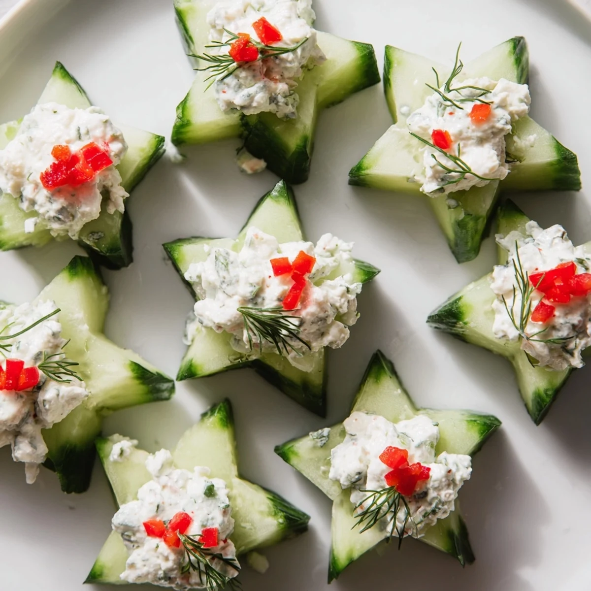 Cucumber Dill Christmas Stars