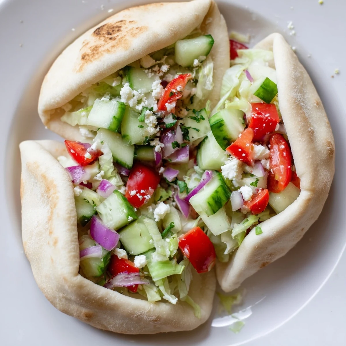 Savory Board: Mini Pita Pockets with vibrant vegetables and hummus bowls for a colorful Mediterranean appetizer.