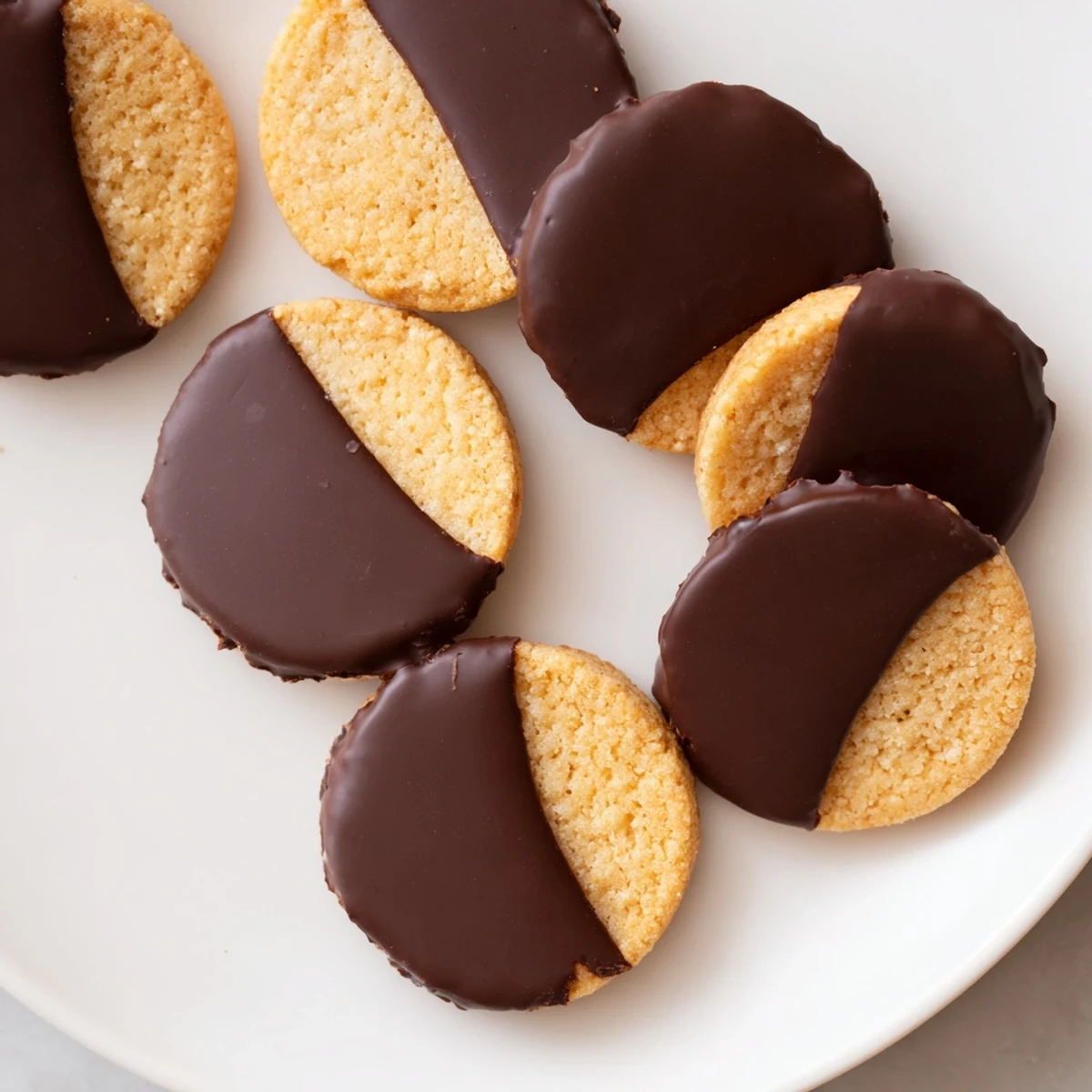 Enjoy a stack of beautiful homemade Simple Cookies: Vanilla Wafers; a real American treat.