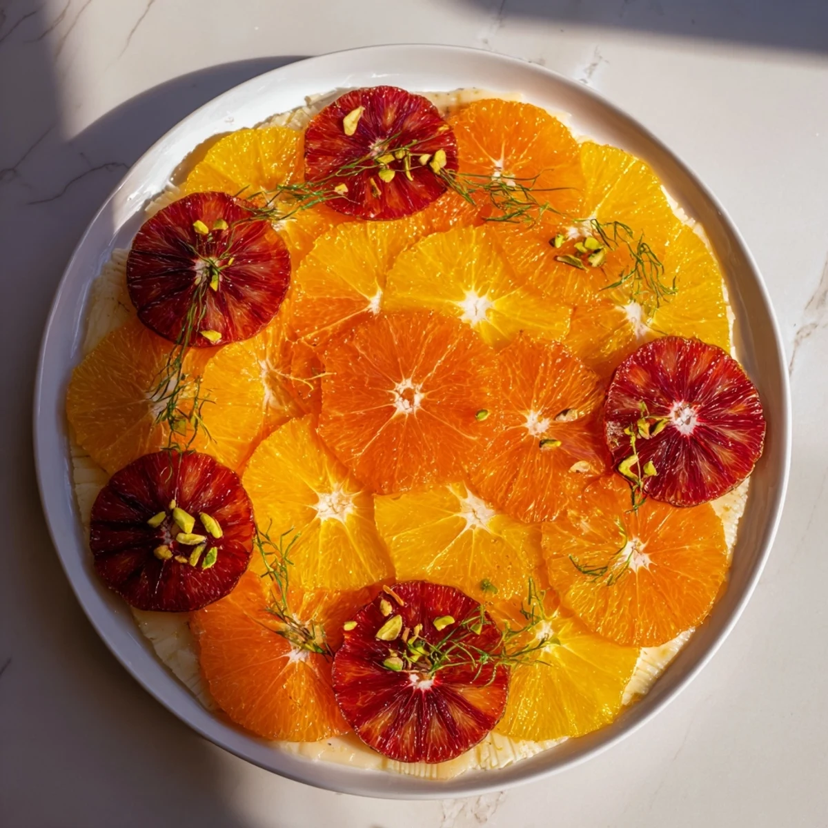 Clockwork Orange appetizer platter with vibrant citrus, creamy cheese clock hands, ready to serve!