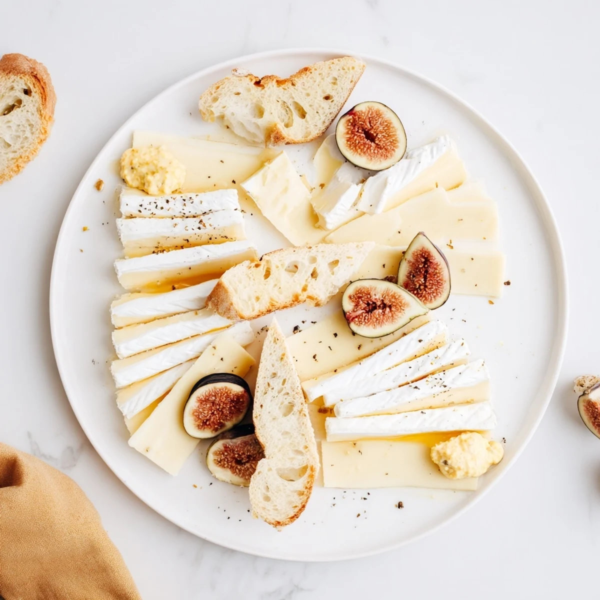 Fresh Comté, Brie, and goat cheese stars in this French Bistro Elegance appetizer, perfect for sharing.
