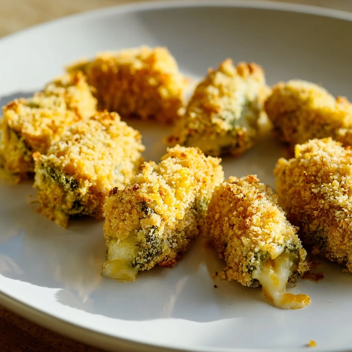 Golden, crispy Crispy Chickle Bites look delicious, ready to dip in creamy ranch dressing.