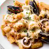 Seafood pasta bake