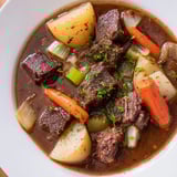 Irish beef with potatoes carrots