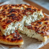 Soft, gluten-free cottage cheese flatbread baked until lightly crisp, ideal for low-carb meals.