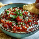Tangy pickle de gallo salsa, perfect for taco night or as a zesty dip.