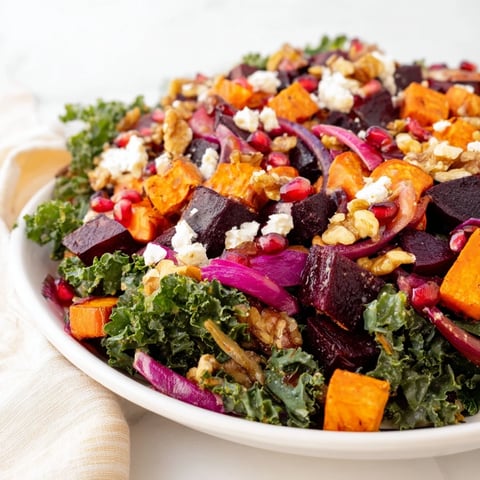 A colorful bowl of Hot Girl Winter Salad, radiating warmth and freshness for the recipe.