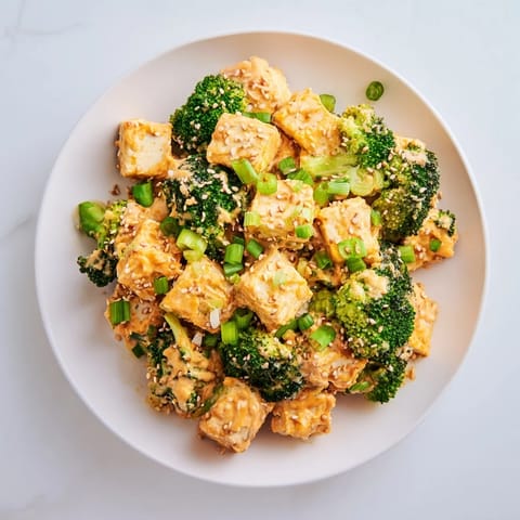 Cheesy Baked Tofu Broccoli