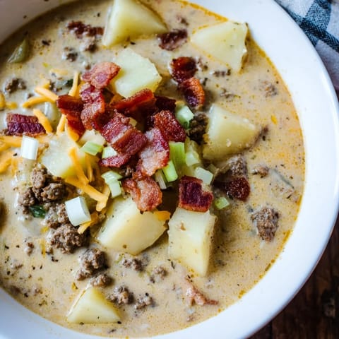 Crockpot Cheeseburger Soup