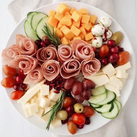 Quick Christmas Charcuterie Wreath