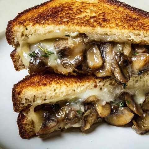 Creamy Mushroom Grilled Cheese