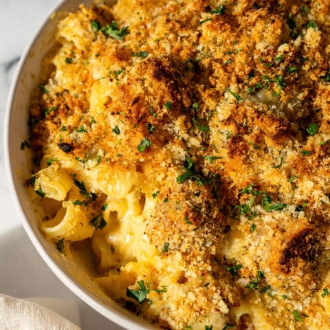 Mac Cheese Meatball Bake