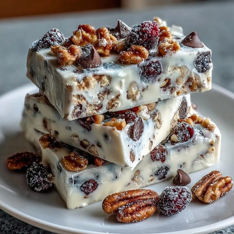 Frozen yogurt bark with berries and granola, a healthy, colorful frozen treat with juicy berries and crunchy toppings.