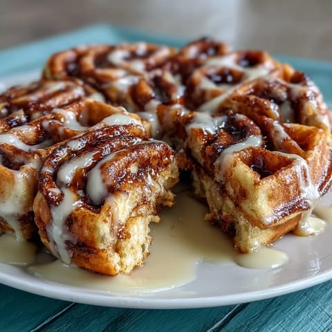 Cinnamon Roll Waffles