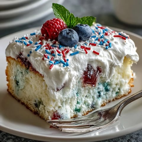 Red White Blue Poke Cake