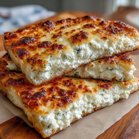 High-protein cottage cheese flatbread with golden edges, perfect for wraps and sandwiches.