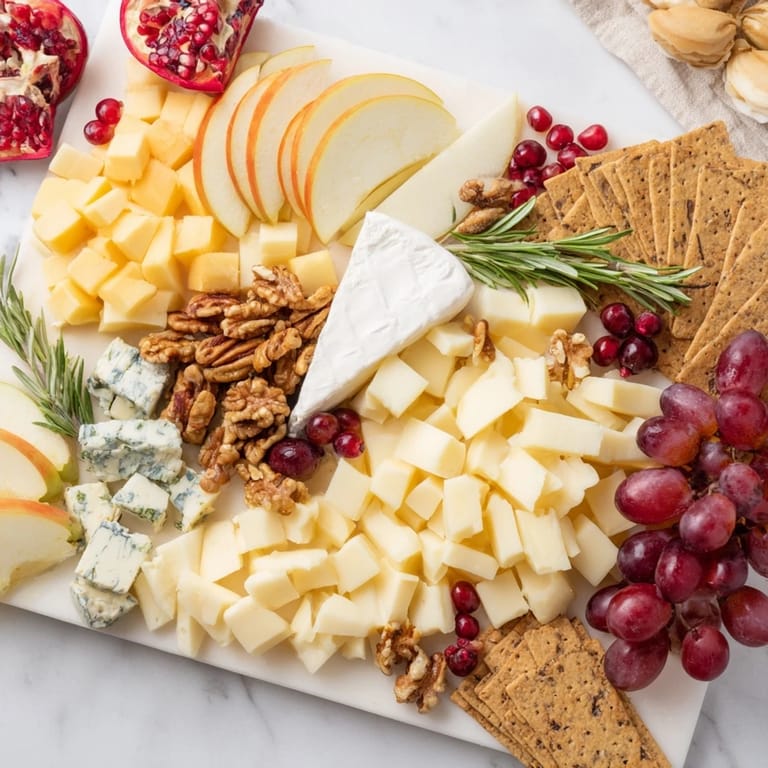 Gather around this Winter Wonderland Snack Board, a stunning appetizer filled with artisanal cheeses and wintery fruit.