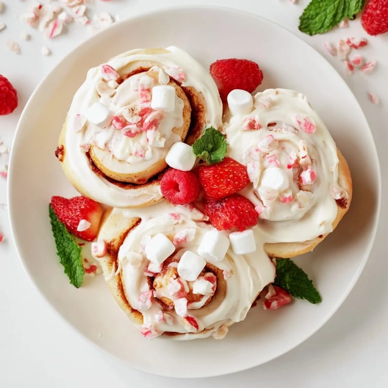 A beautifully arranged North Pole Cinnamon Roll Board, showcasing warm rolls perfect for brunch or breakfast.