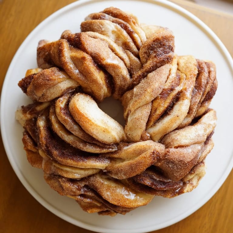 Rich and swirled Cinnamon Swirl Christmas Tree Bread, perfect for sharing during the Christmas season.