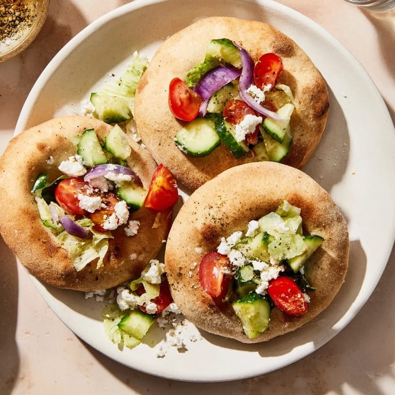 Delectable vegetarian Savory Board: Mini Pita Pockets with a trio of hummus for easy entertaining.