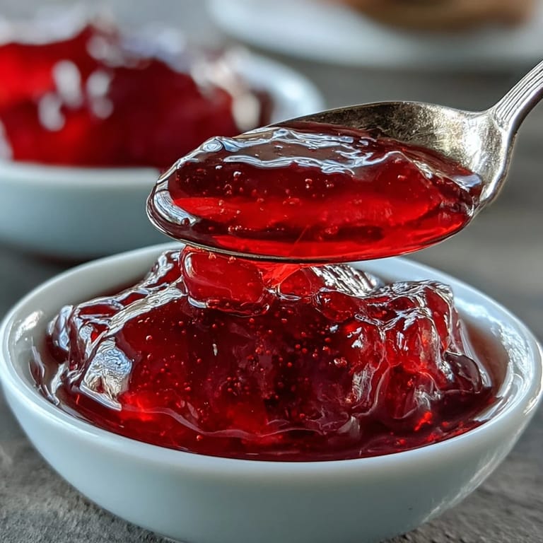 Rich, homemade guava jelly with a smooth, jewel-like texture, ideal for adding a tropical twist to breakfast or desserts.  