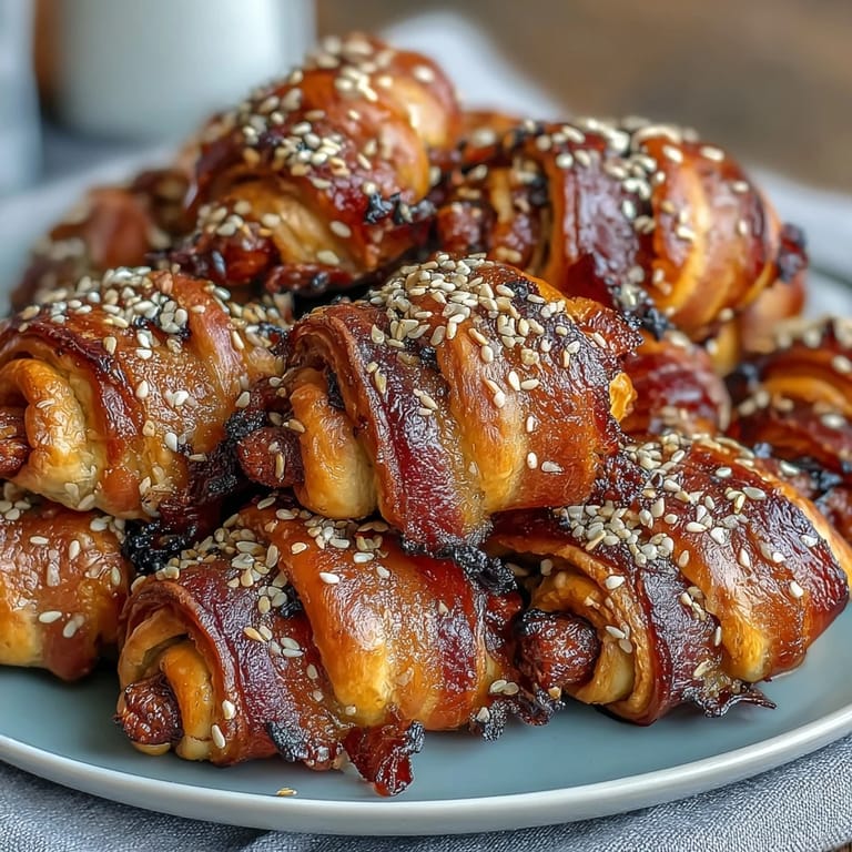 Flaky puff pastry pigs in a blanket, golden and crisp, paired with creamy Dijon mustard dip—a perfect tailgate appetizer.