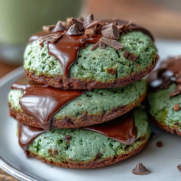 Chewy pistachio pudding cookies, subtly sweet and buttery, made with real pistachios for a vibrant green St. Patrick's Day dessert.