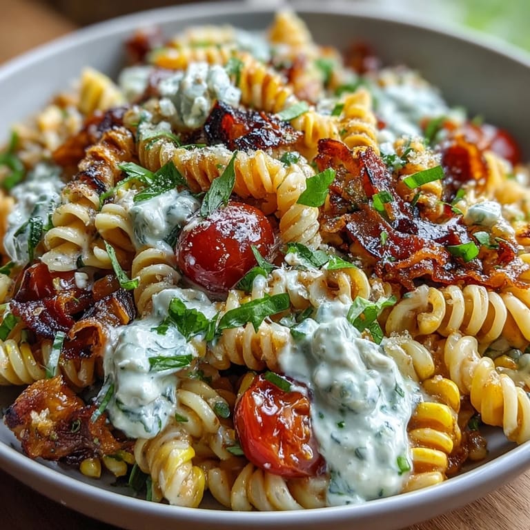 Creamy Mexican-inspired Elote Pasta Salad with smoky paprika, tangy lime, and crumbled Cotija cheese, perfect for summer gatherings.