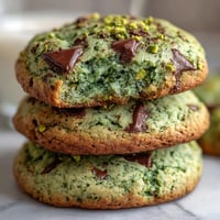 Festive green pistachio pudding cookies, soft and chewy, with crunchy pistachios and vanilla flavor for St. Patrick's Day.